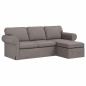 Preview: Sofa Taupe 245 x 138 x 80 cm Stoff