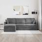 Preview: Sofa Dunkelgrau 228 x 134 x 80 cm Samt