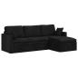 Preview: Sofa Schwarz 228 x 134 x 80 cm Samt