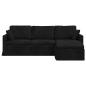 Preview: Sofa Schwarz 228 x 134 x 80 cm Samt