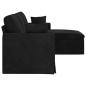 Preview: Sofa Schwarz 228 x 134 x 80 cm Samt