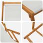 Preview: Klappbare Sonnenliege 3 Position Massives Eukalyptus Holz Creme