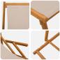Preview: Klappbare Sonnenliege Massives Eukalyptus Holz Beige
