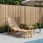 Preview: ARDEBO.de - Klappbare Sonnenliege 3 Position Massives Eukalyptus Holz Taupe