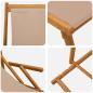 Preview: Klappbare Sonnenliege 3 Position Massives Eukalyptus Holz Taupe
