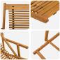 Preview: Liegestuhl 3 Position Massives Eukalyptus Holz Natur