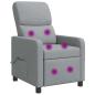 Preview: Massage Relaxsessel Hellgrau Polyester