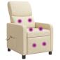 Preview: Massage Relaxsessel Creme Polyester