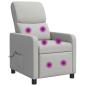 Preview: ARDEBO.de - Massage Relaxsessel Wolkengrau Stoff