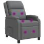 Preview: Massage Relaxsessel Grau Kunstleder