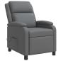 Preview: Massage Relaxsessel Grau Kunstleder