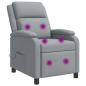 Preview: Massage Relaxsessel Hellgrau Stoff