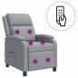 Preview: Massage Relaxsessel Hellgrau Stoff