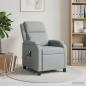 Preview: Massage Relaxsessel Hellgrau Stoff
