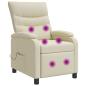 Preview: Massage Relaxsessel Creme Kunstleder