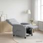 Preview: ARDEBO.de - Massage Relaxsessel Hellgrau Stoff