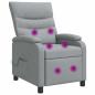 Preview: Massage Relaxsessel Hellgrau Stoff