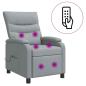 Preview: Massage Relaxsessel Hellgrau Stoff