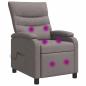 Preview: Massage Relaxsessel Taupe Stoff