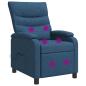 Preview: ARDEBO.de - Massage Relaxsessel Blau Stoff