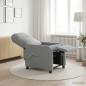 Preview: ARDEBO.de - Massage Relaxsessel Hellgrau Stoff
