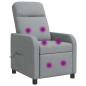 Preview: Massage Relaxsessel Hellgrau Stoff