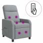 Preview: Massage Relaxsessel Hellgrau Stoff