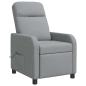 Preview: Massage Relaxsessel Hellgrau Stoff