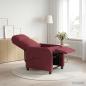 Preview: ARDEBO.de - Massage Relaxsessel Weinrot Stoff