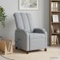 Preview: ARDEBO.de - Massage Relaxsessel Hellgrau Stoff