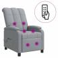Preview: Massage Relaxsessel Hellgrau Stoff