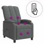 Preview: Massage Relaxsessel Dunkelgrau Stoff
