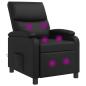Preview: Massage Relaxsessel Schwarz Kunstleder