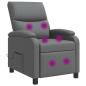Preview: Massage Relaxsessel Grau Kunstleder