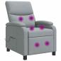 Preview: Massage Relaxsessel Hellgrau Stoff