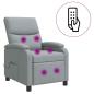 Preview: Massage Relaxsessel Hellgrau Stoff
