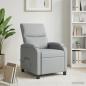Preview: Massage Relaxsessel Hellgrau Stoff