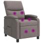 Preview: Massage Relaxsessel Taupe Stoff