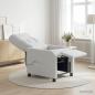 Preview: ARDEBO.de - Massage Relaxsessel Weiß Stoff