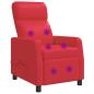 Preview: ARDEBO.de - Massage Relaxsessel Rot Kunstleder