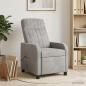 Preview: ARDEBO.de - Massage Relaxsessel Hellgrau Samt (V)