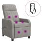 Preview: Massage Relaxsessel Hellgrau Samt (V)
