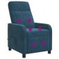 Preview: ARDEBO.de - Massage Relaxsessel Blau Samt (V)