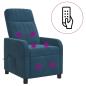 Preview: Massage Relaxsessel Blau Samt (V)