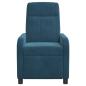 Preview: Massage Relaxsessel Blau Samt (V)