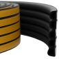 Preview: ARDEBO.de - Selbstklebende Fensterdichtung Schwarz 14 x 12 mm 100 m