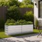 Preview: ARDEBO.de - Hochbeet im Garten Verzinktes Silber 163 x 40 x 55 cm Stahl