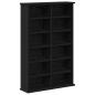Preview: CD Regal Schwarz Eichen-Optik 60 x 17 x 92 cm Holzwerkstoff