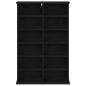 Preview: CD Regal Schwarz Eichen-Optik 60 x 17 x 92 cm Holzwerkstoff