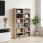 Preview: ARDEBO.de - CD Regal Sonoma-Eiche 60 x 17 x 92 cm Holzwerkstoff